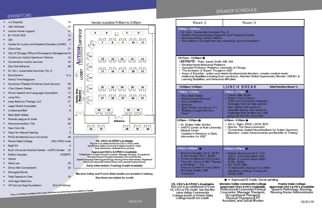 Autism & Special Needs Seminar Layout