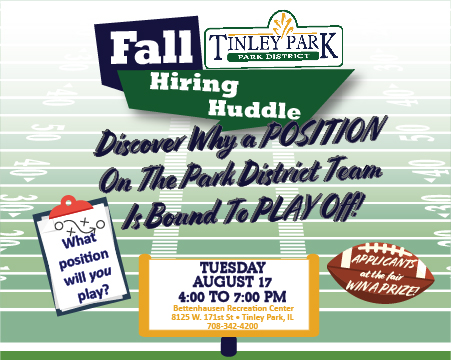 Fall Hiring Huddle at Tinley Park-Park District